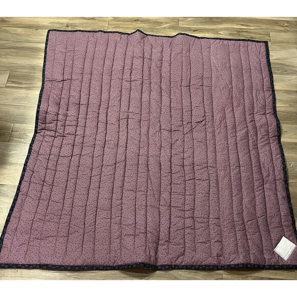 Handmade Quilt Patchwork Blanket 45" x 50" Hand Quilted Multi-Color Design Throw - Picture 5 of 8